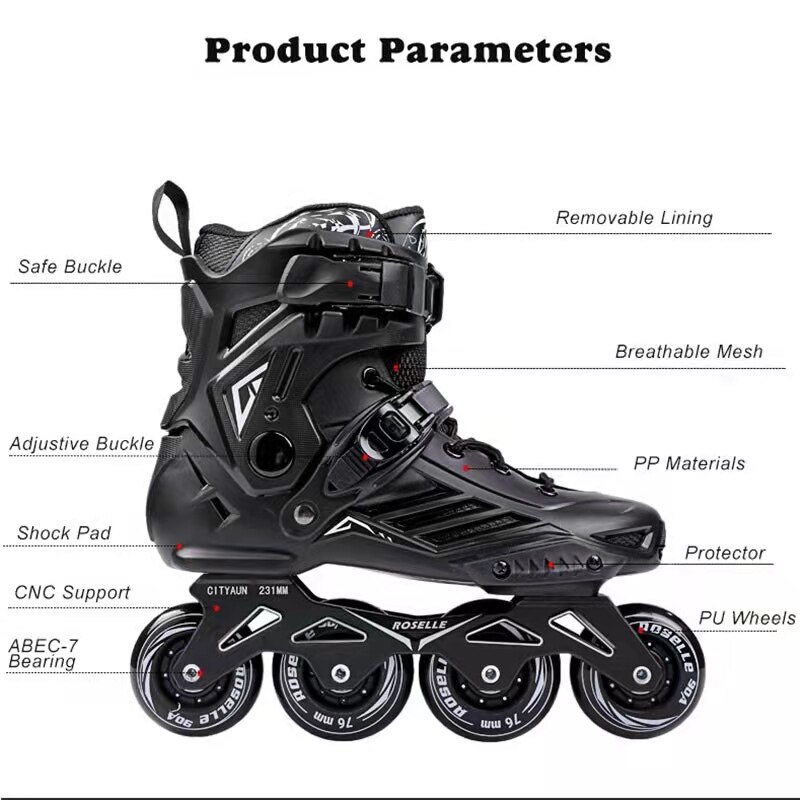 Inline Skates Professionele Roller Skate Schoenen Kids Volwassen Rolschaatsen Schoenen Sliding Gratis Skate Sneakers Geavanceerde Rolschaatsen