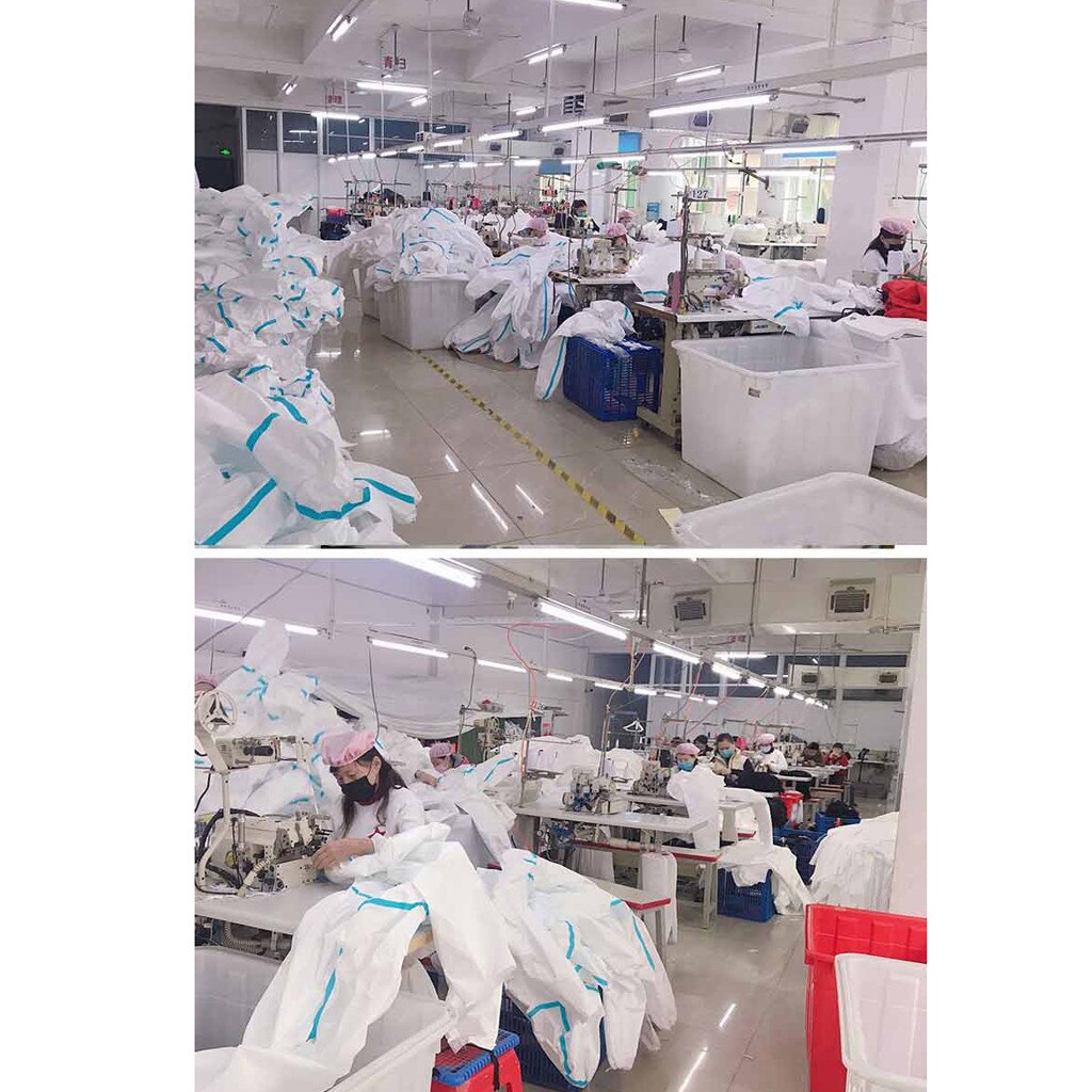 Disposable Coverall Gown Waterproof Jumpsuits Workwear Oil-Resistant Dust-proof Protective Clothing Spray Painting Suit Lab Coat