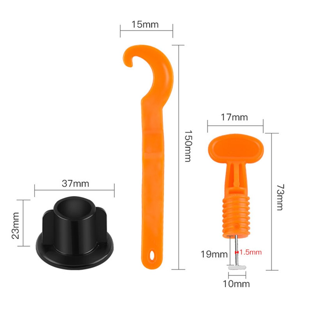 50pcs/set Tile Leveling System Flat Ceramic Floor Wall Construction Tools Reusable Tile Leveler Spacers Leveling System Kit