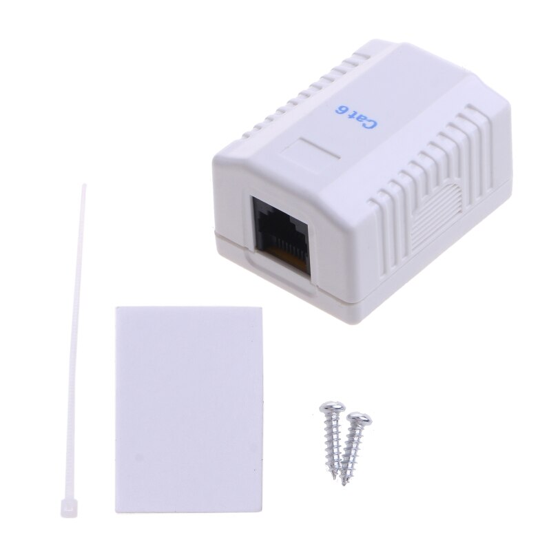 Cat6 RJ45 8P8C Connector UTP Unshielded Single/Dual Port Desktop Mount Box CAT6 Network Module Information Socket