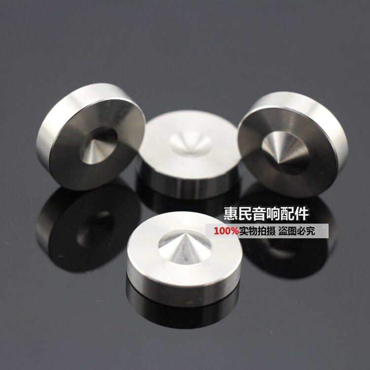 4x Rvs HiFi Speaker Spike Spikes Voeten base pad 24*6mm vloer disc
