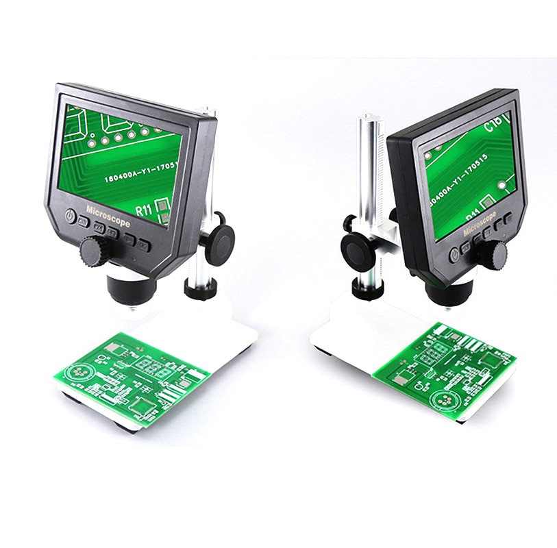 G600 600X Electronic USB Microscope Digital Soldering Video Microscope Camera 4.3 inch LCD Endoscope Magnifying Camera + 8 LED