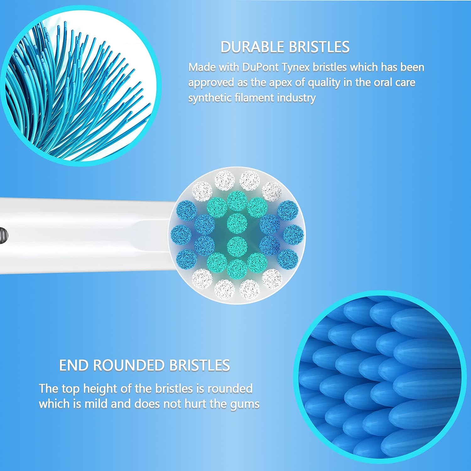 Ersatz-Zahnbürstenköpfe, kompatibel mit Oral B Braun Cross Clean, professionelle Bürstenköpfe, Düsen für Oral-B Action Pro