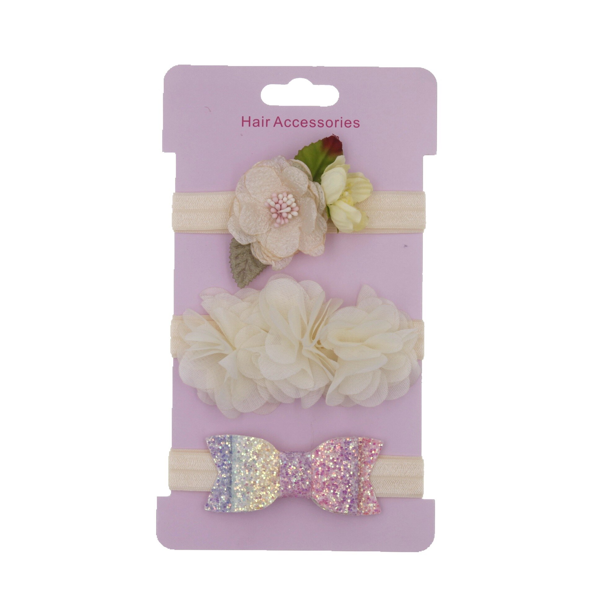 Baby pannband set elastisk paljett rosett hårband flickor bowknot casual söta huvudbonader baby barn håraccessoarer 3 st/lot