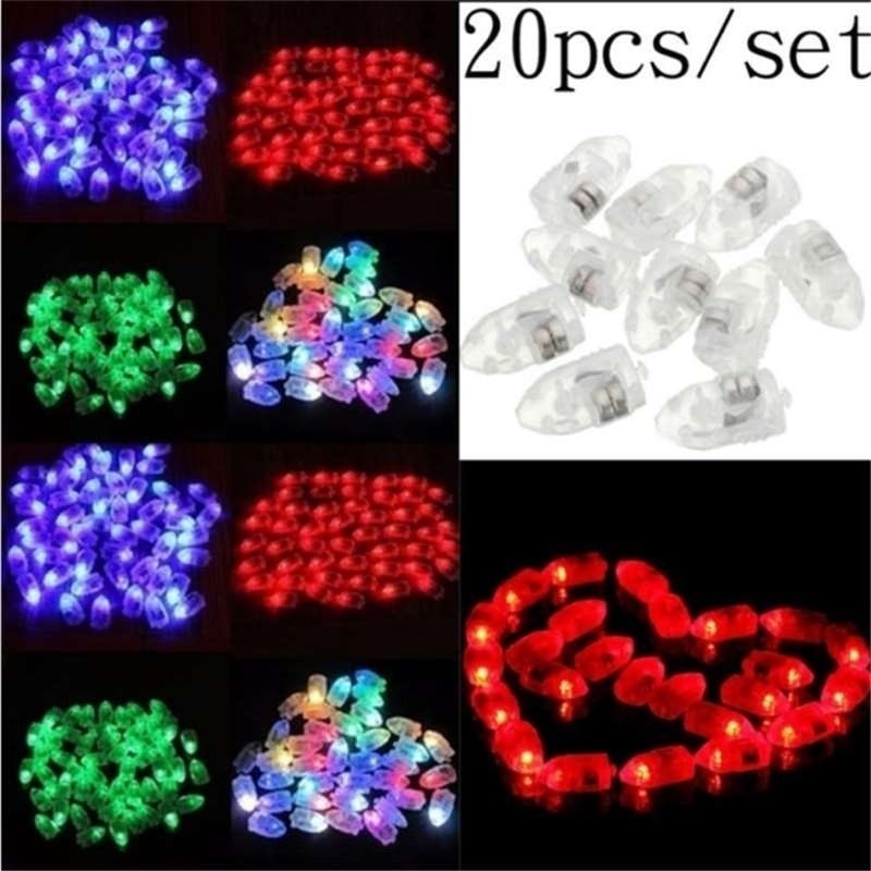 Lâmpada de balões de led, 20 pçs/set multicolorida flash luz de balão para show de noiva aniversário halloween festa de decoração suprimentos