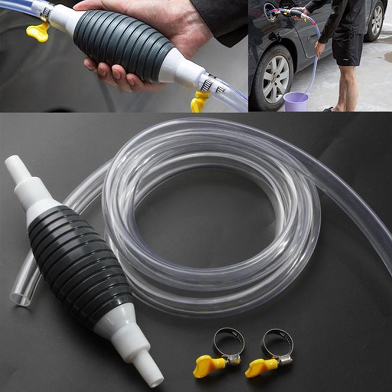 Universal For Car Motorcycle Boat Manual Fuel Pump Line Hand Primer Lamp Water Oil Gasoline Gasoline Diesel Liquid Transfer