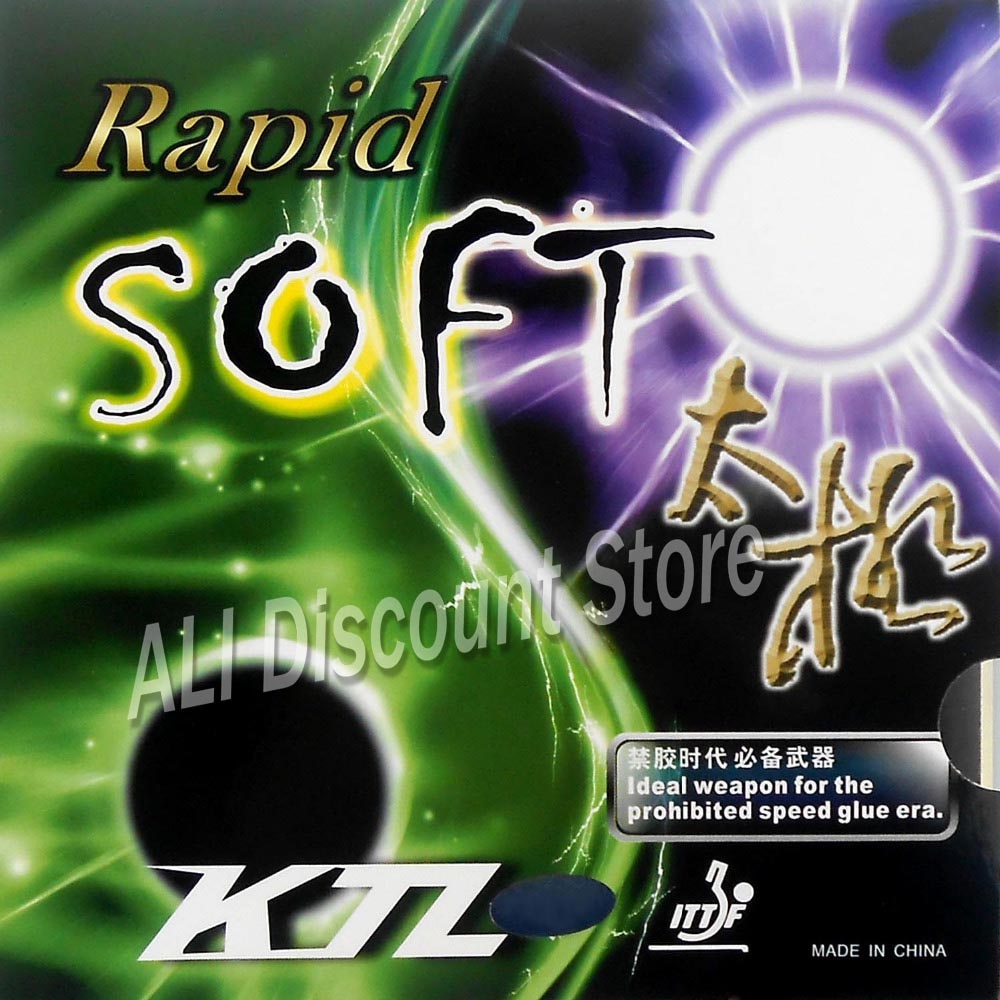 KTL-raqueta de tenis de mesa Rapid, goma suave, con esponja, murciélago
