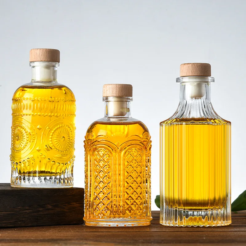 Carino di piccole dimensioni tutto'aperto senza piombo bottiglia di vetro di vino barware Whisky decantatore liquore decantatore