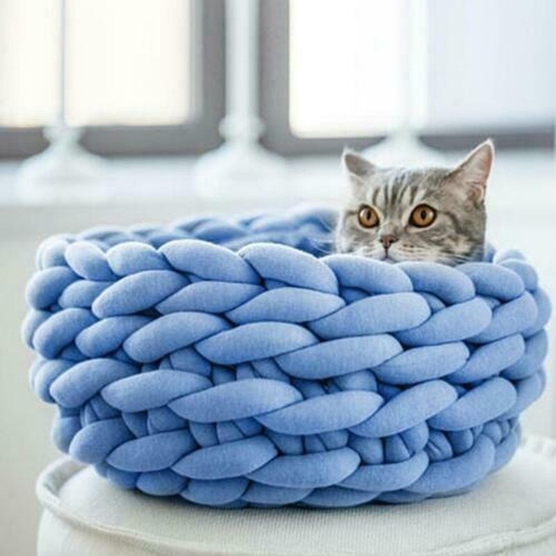 DIY ręcznie tkane koce nici rdzeniowo-spun tkaniny paski gruby koc z wełny materiał można prać w pralce bez kłaczków