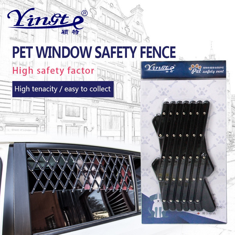 Porte de fenêtre de voiture extensible, porte magique pour chien, barrières de Ventilation pour animaux de compagnie, grille de protection pour animaux de compagnie, accessoires de voyage