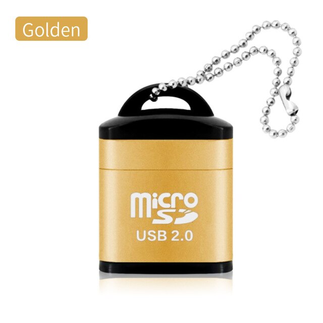 FONKEN lettore di schede USB lettore di schede Micro SD per altoparlante adattatore per schede di memoria USB 2.0 480Mbps accessori per Laptop Cardreader veloce: gold