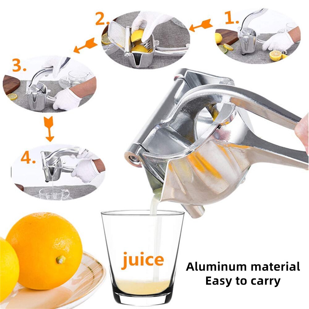 Manual Juice Squeezer Citrus Juicer Pressure Manual Fruit Lemon Juicer High Efficiency Household Aluminum Squeezer Fruit Juicer