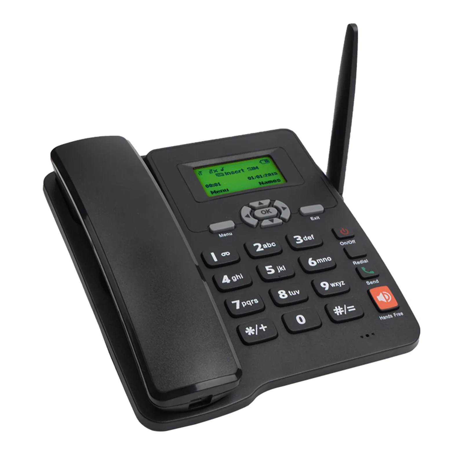 Cordless Desktop Telephone SIM Card 2G Fixed Wireless Phone with Antenna Radio Alarm Clock Funtion for House Home Call Phone: Default Title