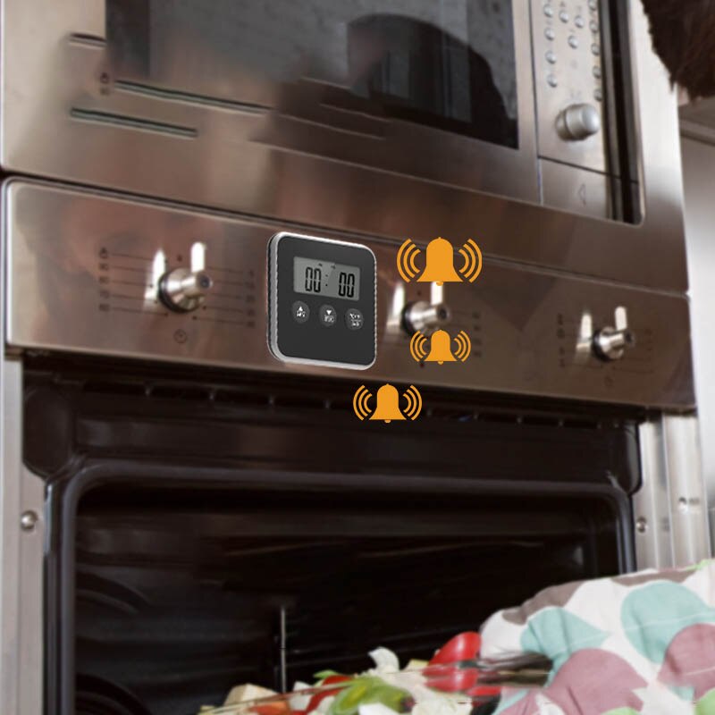 Electronic Digital LCD Food Thermometer Probe BBQ Meat Water Oil Cooking Temperature Alarm Cooking Timer Kitchen Tool