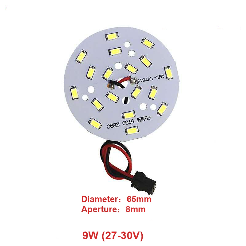 Ampoule de panneau lumineux de perle de lampe LED 5730SMD, source de lumière de transformation ronde, haute luminosité, mèche de tuile modifiée convaincue, 3-18W, 32-100mm: Rouge / 1W