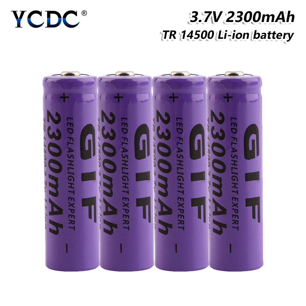 1/2/4/6/8 Stuks 14500 Batterij 3.7 V 2300Mah Lithium Ion Oplaadbare Batterijen voor Led Zaklamp Zaklamp 14500 Batterij