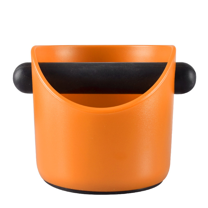 Koffie Klop Doos, Shock-Absorberende Espresso Klop Doos voor Barista Koffie Grind, anti-slip Espresso Dump Bin Grind Afval Bin: Type A Orange