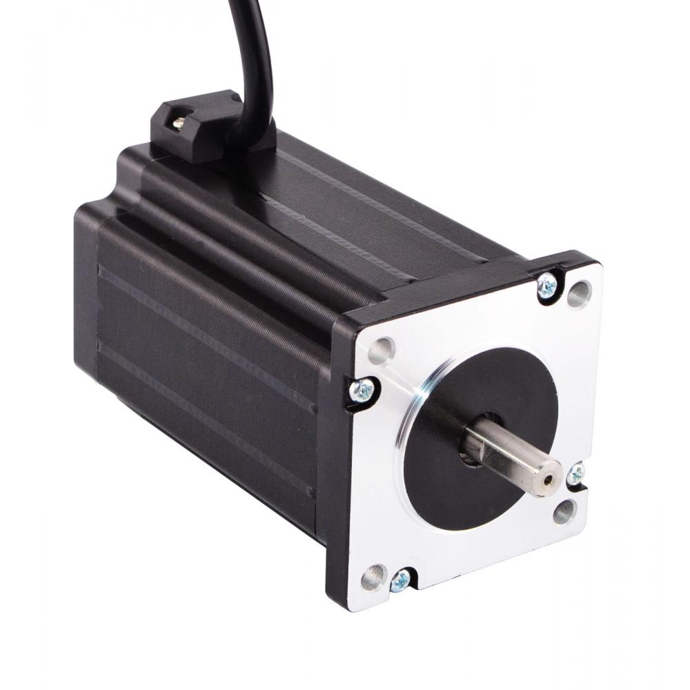 Dual Shaft Nema 24 Stepper Motor 4.2A 4Nm(566 oz.in) 60x60x100mm 4-lead 8mm Shaft for CNC Lathe Router