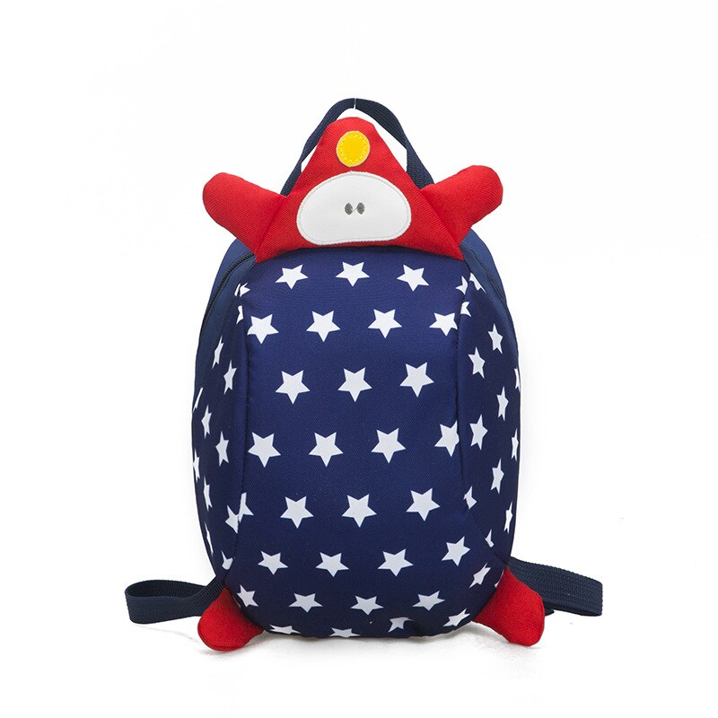Cute Animal Children School Bags for Girls Boys Kids Backpacks Kindergarten Schoolbags Anti-lost Toddler Kids School Bag: Blue
