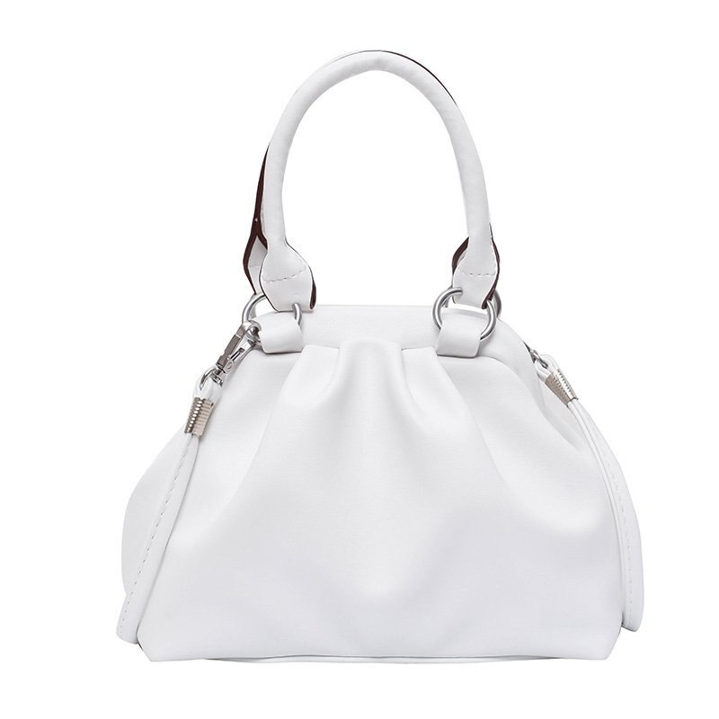 Bolsa feminina de luxo bolsa e bolsa 2020 novo estilo nuvem bolsa embraiagens cinta crossbody saco cor sólida cmessenger bolsa de ombro: White shoulder bag