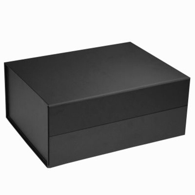 Shoe Box Clothing Black High-end Wedding Anniversary Party Box Custom Empty Box Clamshell Folding Box Packaging Box: black 23 17 5cm