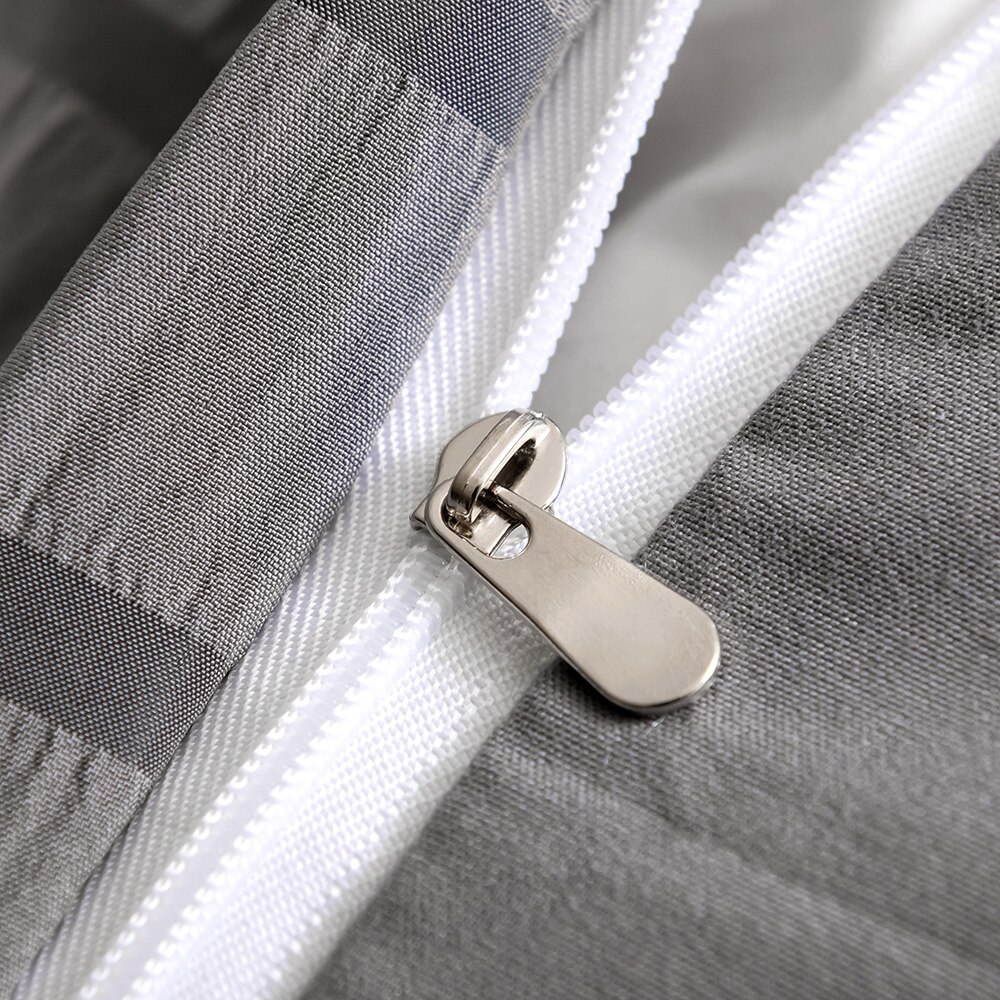 Stripe Series Bedding Set White Grey Duvet Cover Pillowcase Twin Full Queen King Home Textiles Bed Set Bedclothes