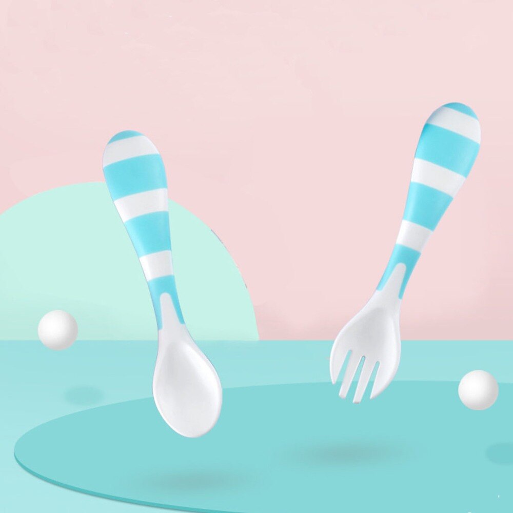 Korean Version Baby Spoons Set Feeding Dishes Tableware For Children Flatware Cutlery Spoon Plastic With Box Baby Utensils