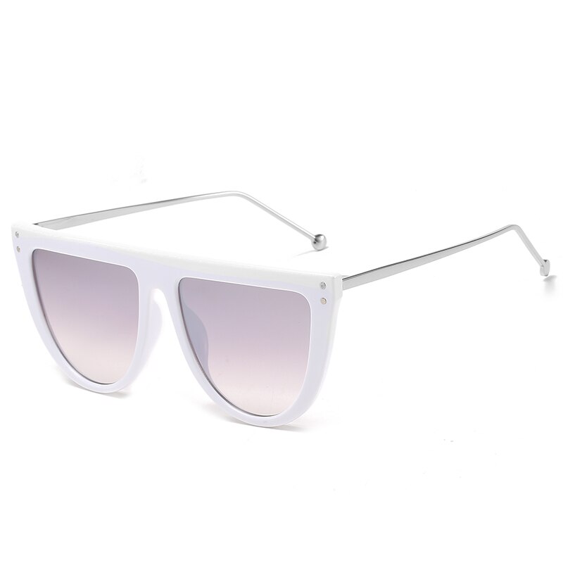 Eendelige wandelzonnebril heren merk oversized zonnebril voor dames zonnebril metaal  uv400 spiegels: 11-wm2082-c7