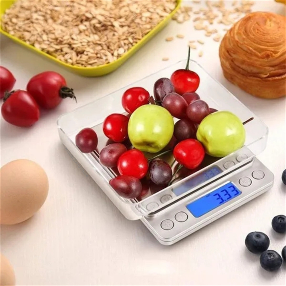 Digitale Küchenwaage, 3000 g/O.1 g, kleine Schmuckwaage, Lebensmittelwaage, digitales Gewicht, Gramm und Oz, digitale Grammwaage mit LCD/Tara