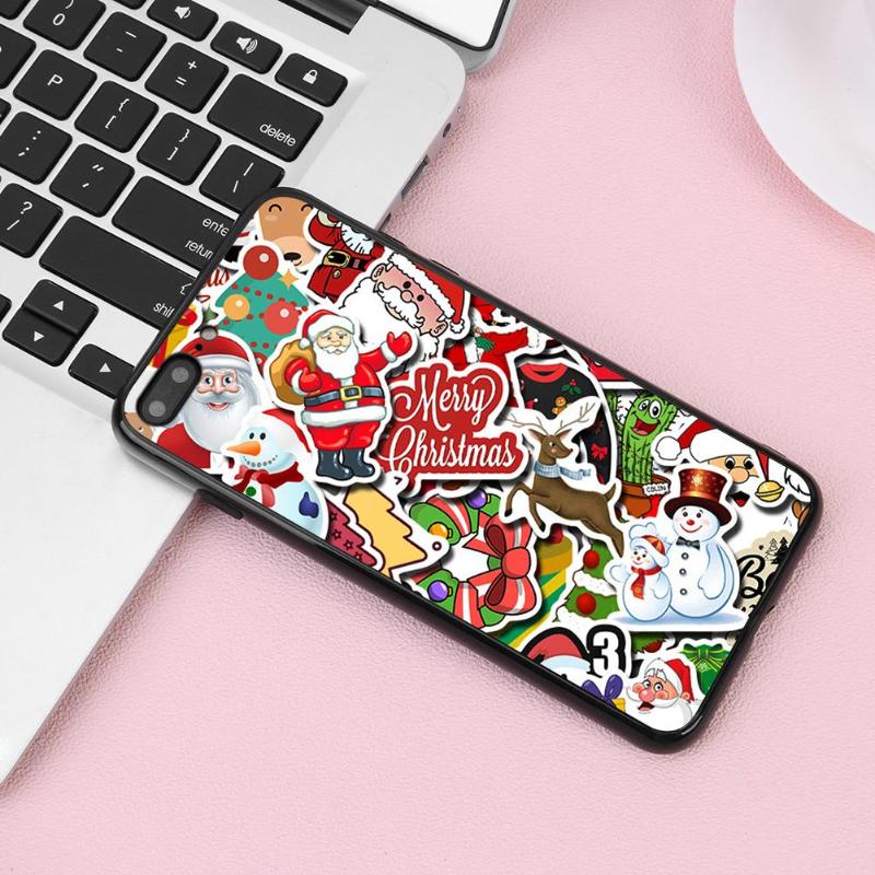 Festival 50Pcs Set Christmas Santa Removable Window Stickers Xmas Various Animals Pattern Art Decal Wall Home Shop Party Decor