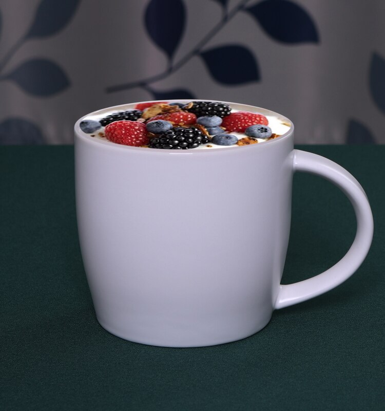 500ml large-capacity ceramic mug, beverage cup, coffee cup, beer mug, drink shop, etc.: 500ml white