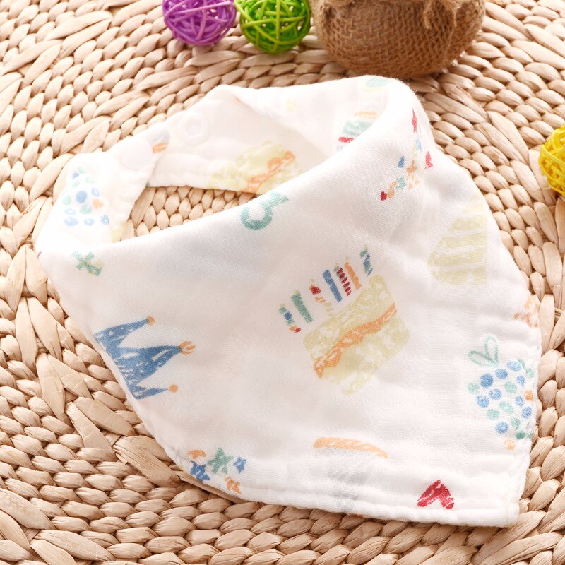 Muslin Baby Slabbers - Cartoon Dierenprint - Katoen Bandana Smock - Unisex Baby Spuugdoekjes: Geschenk