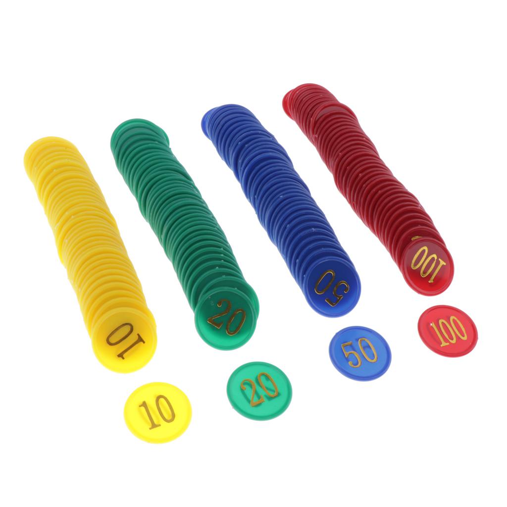 160 stücke Poker Chips, sterben Zahlen (10, 20, 50, 100) Gedruckt Auf Es zu Zeigen sterben Poker Chips Gesicht Wert