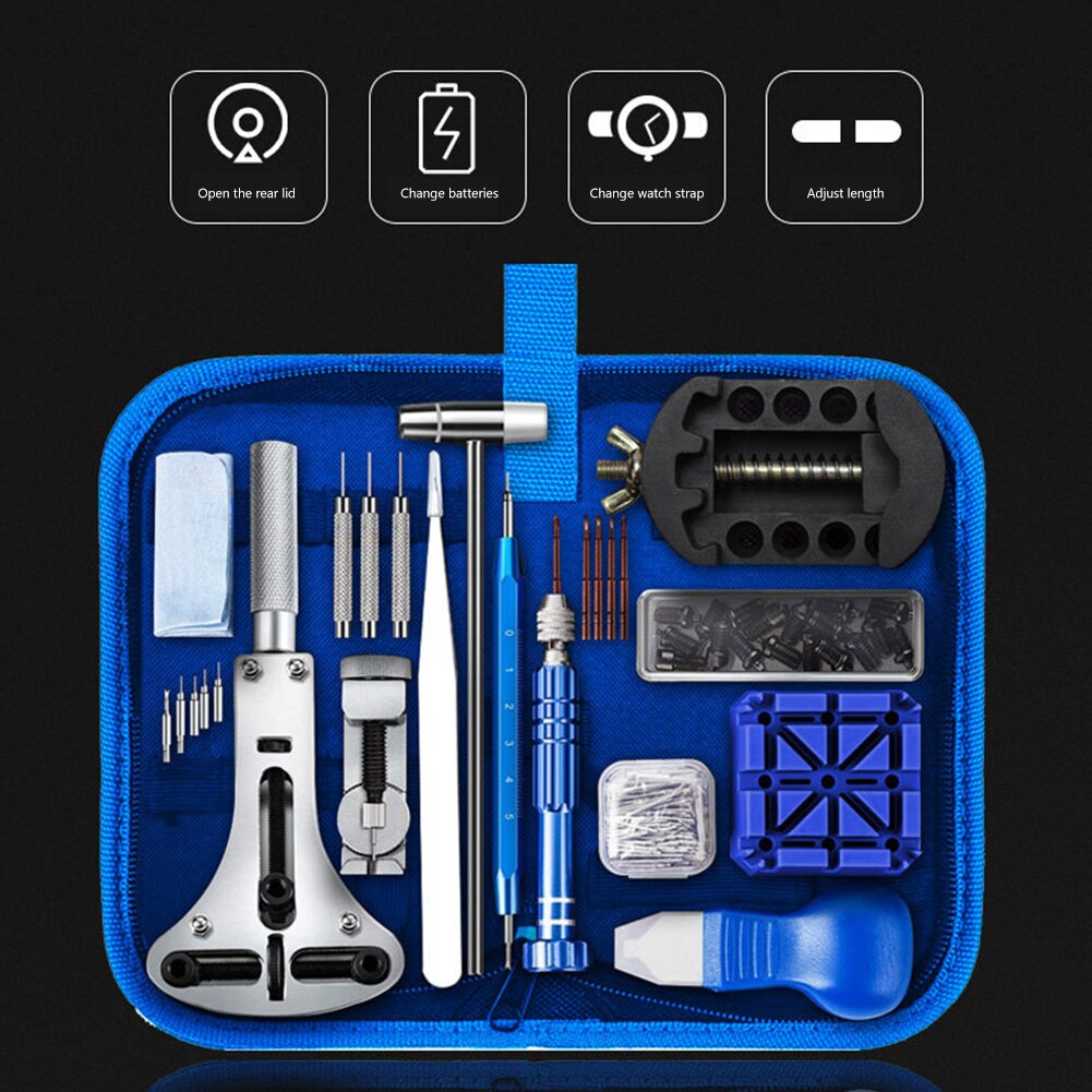 152/212PCS Watch Tools Watch Opener Remover Spring Bar Repair Pry Screwdriver Clock Watch Repair Tool Kit Watchmaker Tools Parts