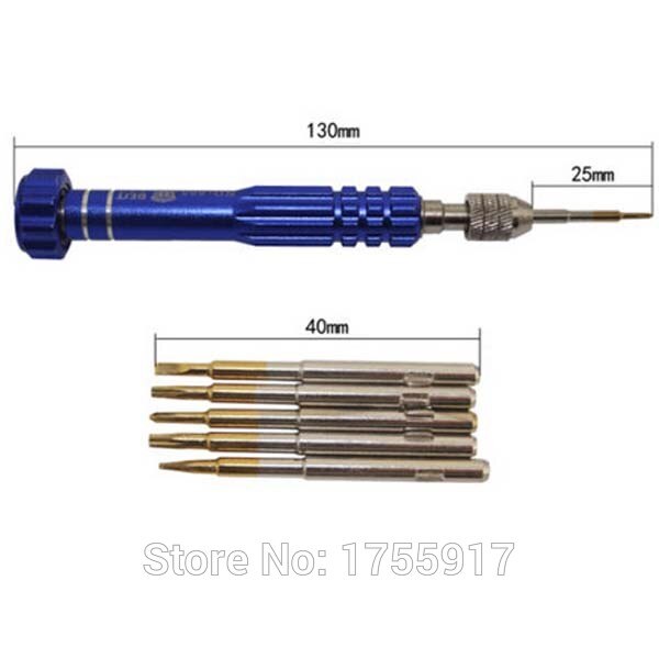 Professionele Demontage 5 in 1 Reparatie Open Tool Schroevendraaiers Set gereedschap Kit Precisie Schroeven Voor iPhone 6 5 S Voor Samsung Galaxy