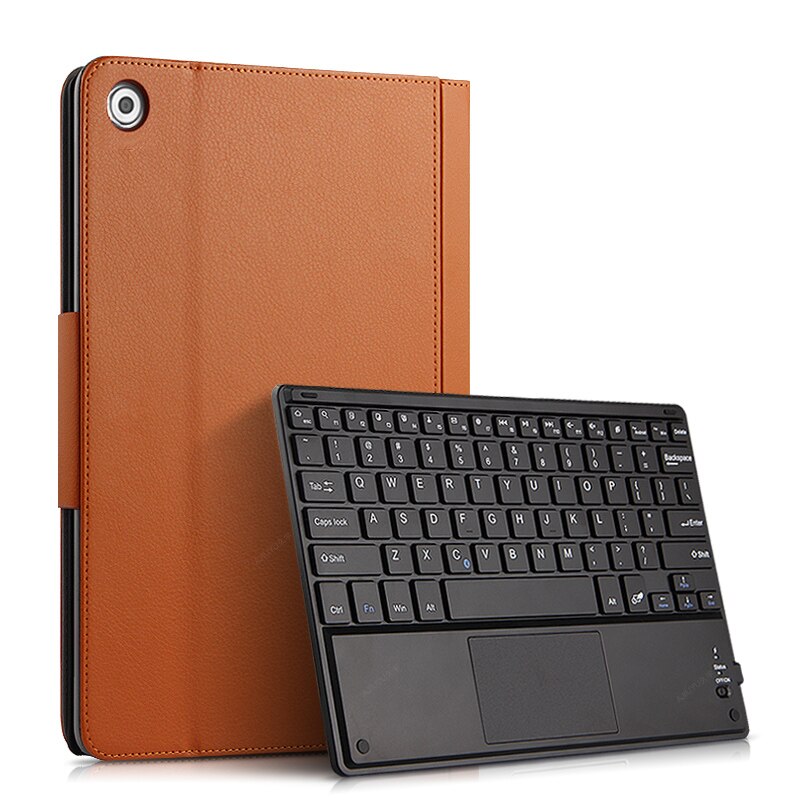 Pour Lenovo Tab M10 FHD Plus 10.3 2gen TB-X606F X606X étui en cuir PU support magnétique avec clavier tactile sans fil Bluetooth