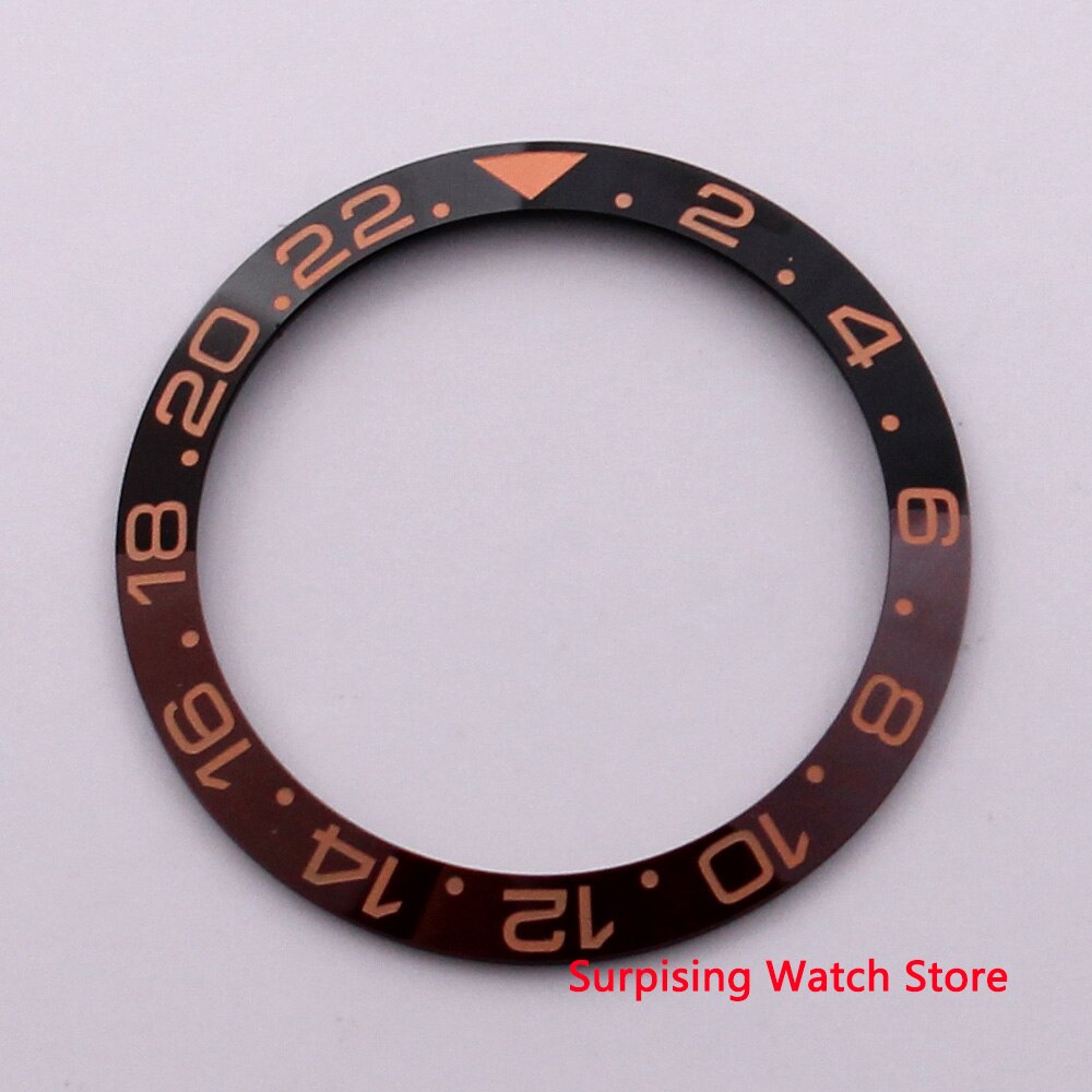 38 Mm Keramische Bezel Fit 40 Mm Horloge Case Sub Automatische Gmt Heren Horloge: NO8