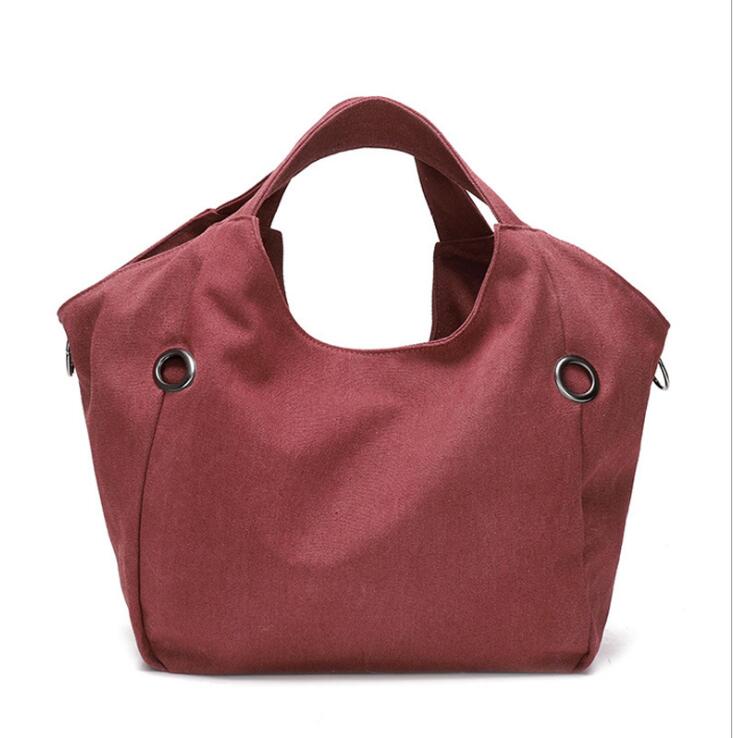 neue frauen Tasche Lässig Tasche Große Kapazität Handtasche Schulter Bote Tasche Viele Farben BD866: dunkel rot