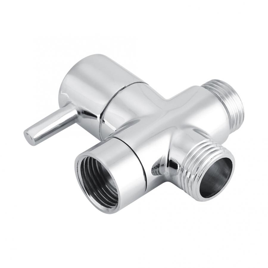 Shower Extension 3-Way T Shape Diverter Shut Off Valve Shower Toilet Bidet Sprayer Water Adapter