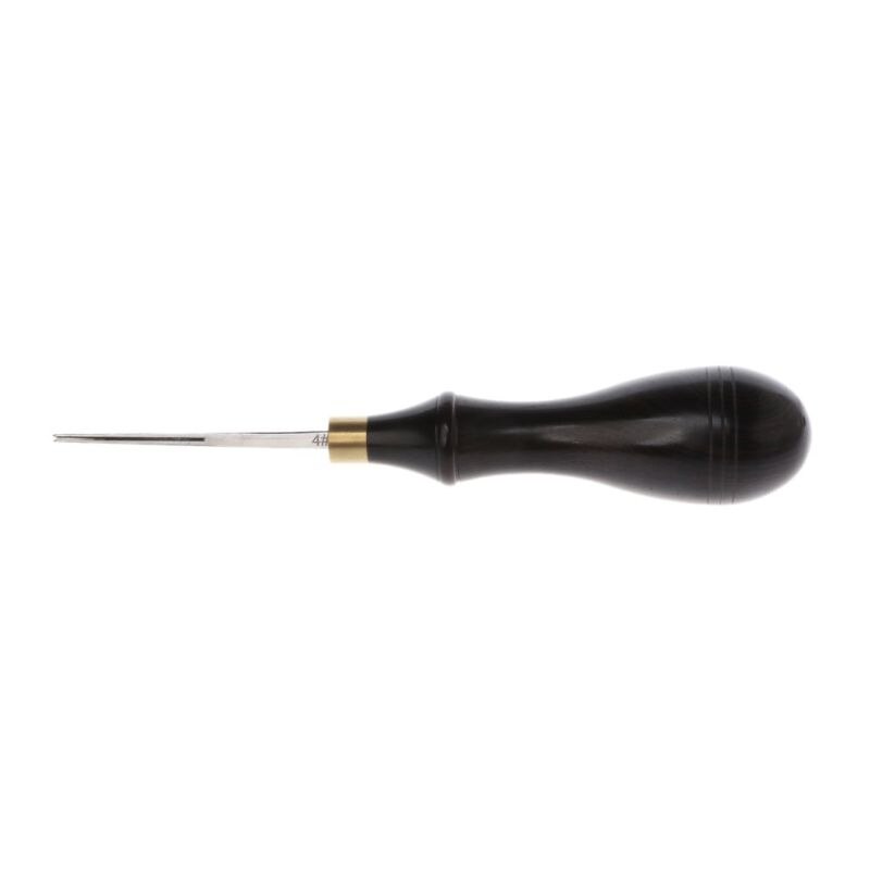 Borde de cuero Creaser hoja de acero ébano Blackwood ranura poco profunda Craft Mark Tool: Head width 1.8