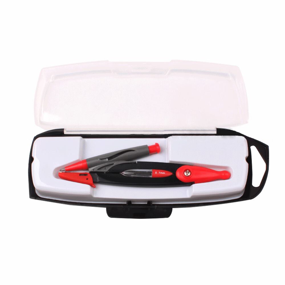 1pc Portable Compass Set Drawing Compass Drafting Tools with Refill for Student Math Geometry School Office Stationery Supplies