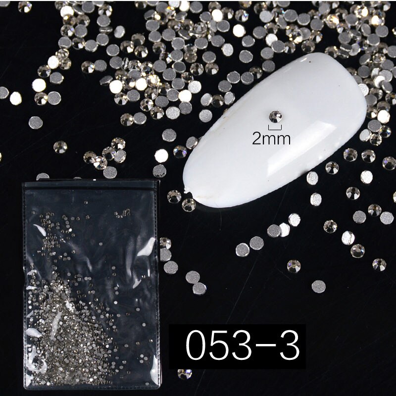 1440 Stks/zak Vele Kleuren Zircon Steentjes Micro Strass Mini Nail Art Rhinestones Nail Decorations: 053-3