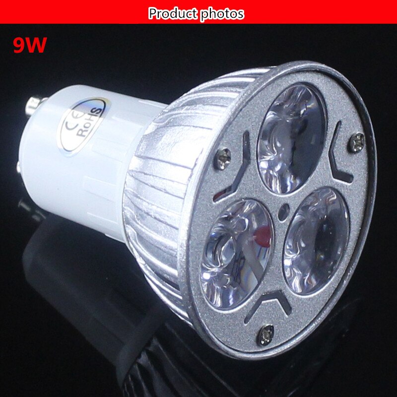 Led-spotlight  gu10 högeffekts led-lampa 9w 12w 15w varmvit/kall vit 85-265v ultraljus  gu 10 led-lampa