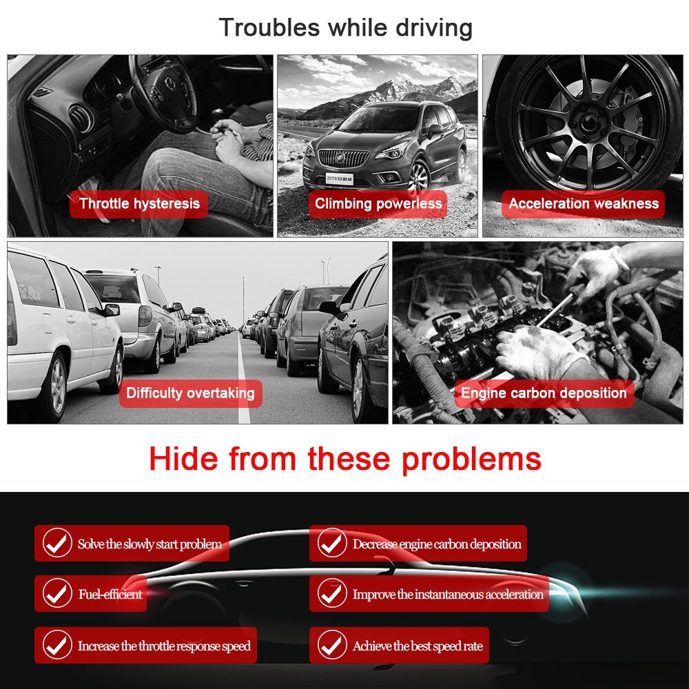 Car Electronic Accelerator Throttle Controller 9-Mode Throttle Controller Car Modification To Improve Power Auto Accessories