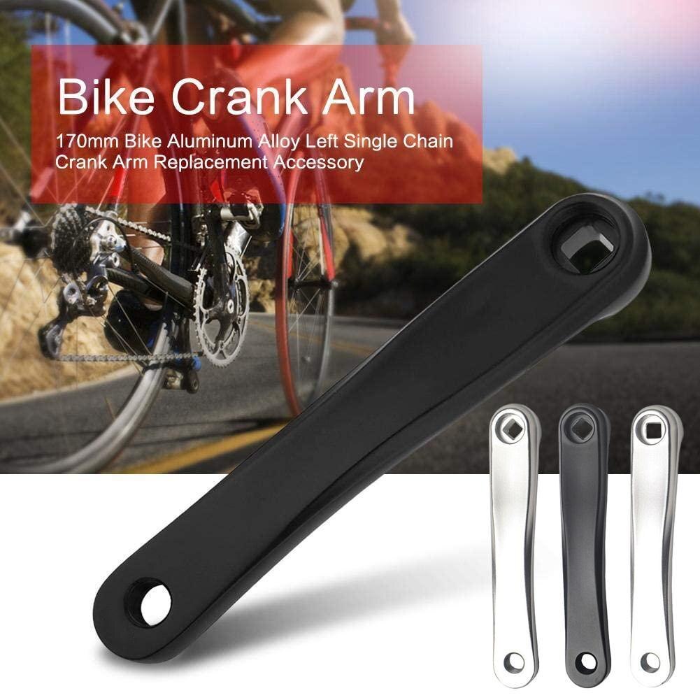 Manivela para bicicleta de montaña, brazo de 170mm, pedal cuadrado, manivela cónica, lado izquierdo de aluminio para bicicleta de montaña, pedal de eje de 14mm para exteriores