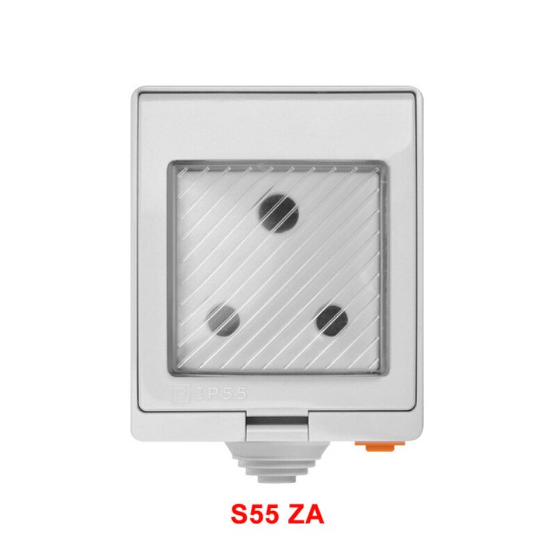 SONOFF S55 Waterproof IP55 Wifi Smart Power Socket Timer Outdoor US/UK/DE/FR/AU/ZA Plug APP/Vocie Remote Control Work with Alexa: ZA Plug