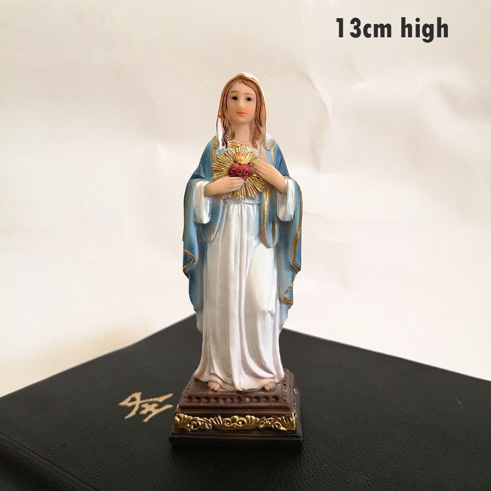 FIGURINE religieuse résine sainte famille STATUE, jésus sacré coeur STATUE, sainte vierge marie STATUE, notre-dame de LOURDES