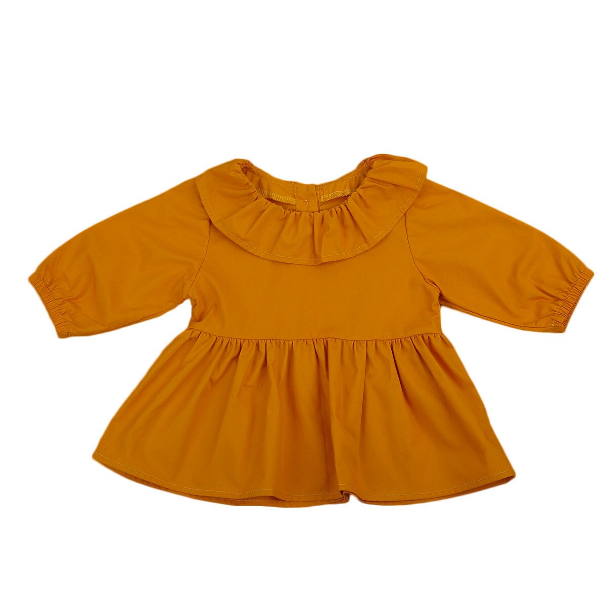 T-shirt manches longues à volants pour petites filles | Tenue courte de Mini robe, vêtements pour bébés