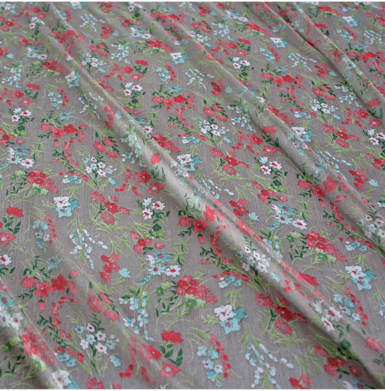 150 cm bedrukte stof meter perspectief chiffon stof materiaal zachte sjaal jurk stof doek