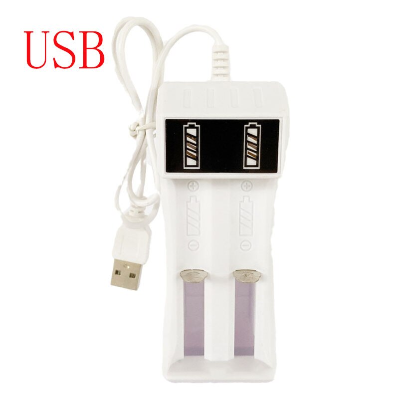 18650 Battery Charger US/EU Plug 2 Slots Smart Charging Safety Fast Charge 18650 Li-ion Rechargeable Battery Charger: Style2